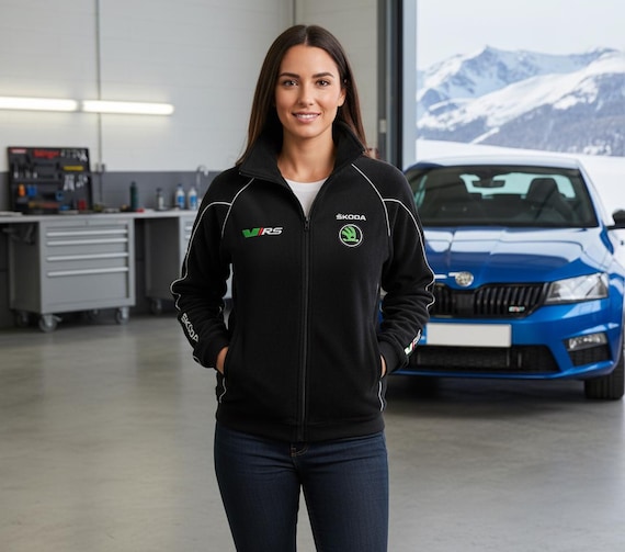 Skoda Vrs Fleece Jacket: Embroidered Motor Sports Fan Wear - Etsy