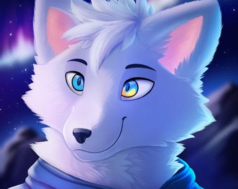 Pelz-Icon | Digital | Kundenspezifische Fursona-Kunst, Auftragsarbeit | Vollständig gerendert