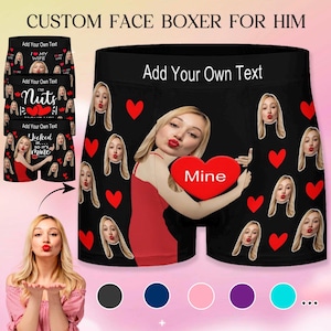 Custom Man Boxer, Personalized Face Man Underwear,Picture on Boxer Briefs, Custom Anniversary,Birthday,Valentines Day Gift for Him,Boyfriend