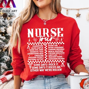 Nurse Tour Sweatshirt Retro Medical Crewneck, Funny Healthcare Staff Gift, RN Nursing Top Pullover