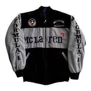 F1 Mercedes McLaren Vintage Racing Embroidered Jacket.