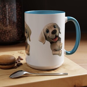 Cute Puppy Accent Coffee Mug - Perfect Gift for Dog Lovers, Pet Appreciation, Birthday, Home Decor, Office - VISIT OUR STORE!
