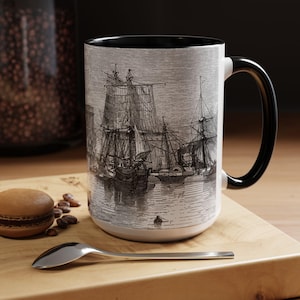 Vintage Nautical Accent Coffee Mug, Perfect for Sailors, Nautical Decor, Gift for Him, Boat Lovers, Maritime Enthusiasts - VISIT OUR STORE!