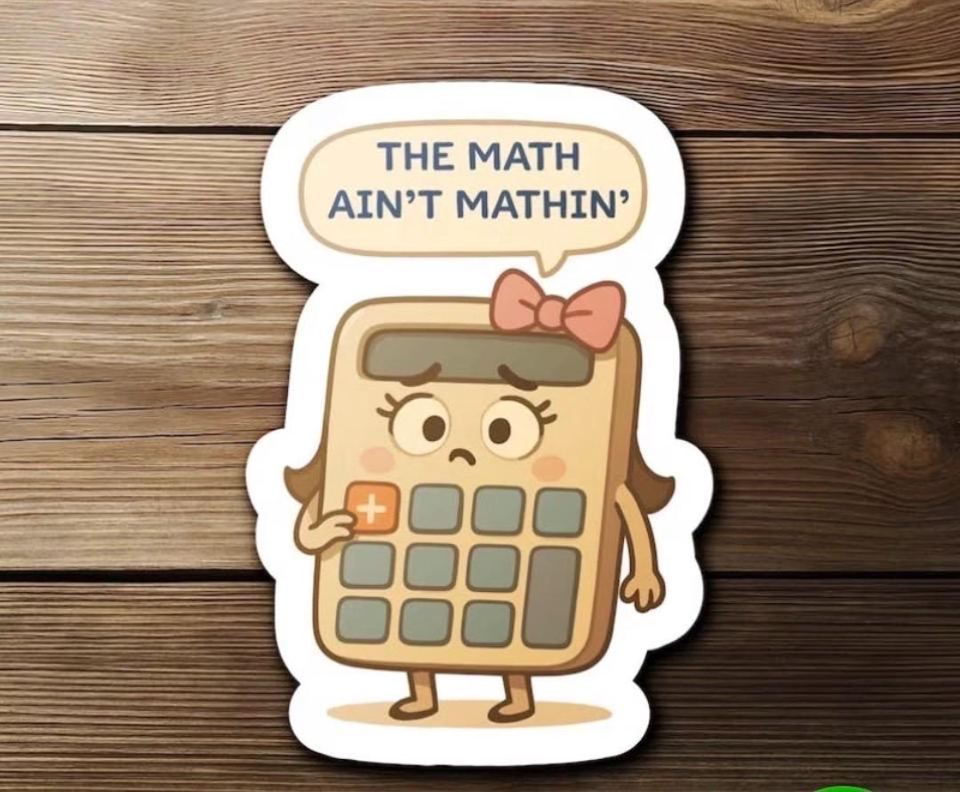 Mathin With Math Math Ain’t Mathin’ Calculator Sticker – Waterproof Vinyl Decal (2.76 ...
