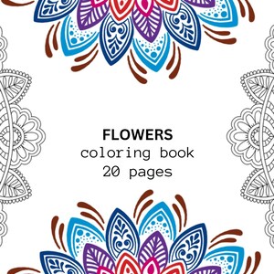 Libro da colorare fiori