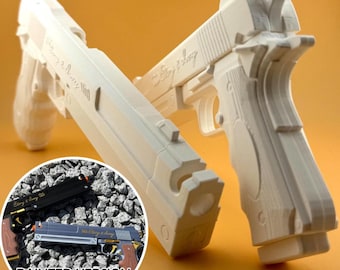 Ebony & Ivory 3D Printed Replica Props | Devil May Cry| Dante Inspired Cosplay Pistols | DMC Fan Display Set