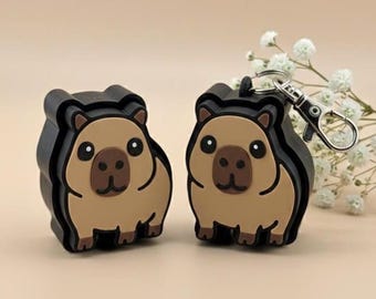 Capybara Clicker Toy Keychain | Cute Funny Fidget Duck | Stress Relief, ASMR, Desk Toy, Gift | Fidget clicker