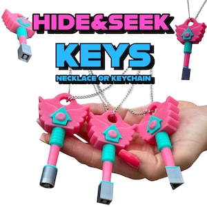 Squid Key Necklace Keychain - Hide&Seek Key - Game Hide And Seek
