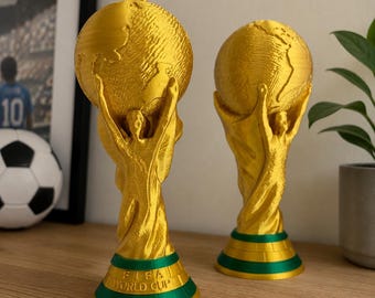 World Cup 2026 Trophy Replica – 25cm Gold Soccer Trophy, 3D Printed Football Cup Decor, Gift for Soccer Fans