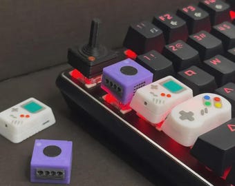 Handmade Videogame Console Keycaps - Gameboy, Gamecube, SNES, Atari - Artisan Keycaps - Gift for him & her