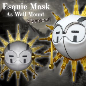 Esquie Mask Wall Mount - Clair Obscur Expedition 33 - Fan Made Item