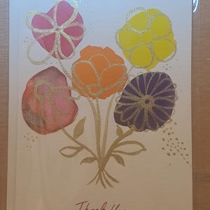 MERCI Carte-cadeau originale aquarelle peinte à la main (5 x 7 po.) avec enveloppe