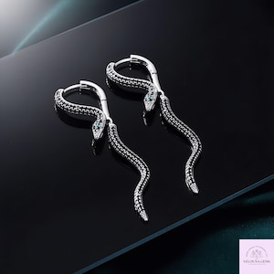 Schlange baumeln Ohrringe für Frauen | Vintage Schlange Tropfen Ohrringe | Gothic Schmuck