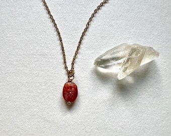 Sunstone modern necklace, moonstone boho necklace, everyday necklace, Jewelry for her, Dainty stone pendant.