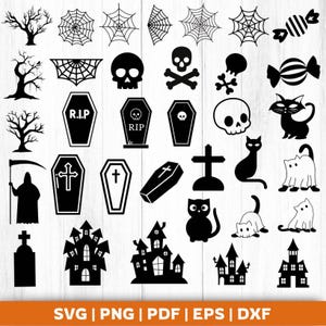 HALLOWEEN Pumpkin SVG Bundle, Halloween Décor SVG, Pumpkin Face Cricut, Halloween Clipart Digital File Instant Download digital prints