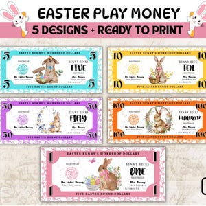 Ostern Spielgeld Png, Osterjagd Bunny Bucks, Osterhase Geldscheine, Printable Ostern Dollarschein, Osterei Füller, Hasen Coupon Png