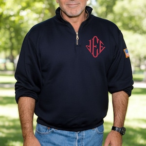 Jeffrey Epstein Quarter Zip Navy American Flag - Etsy