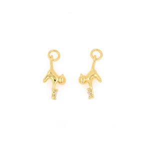 Monkey pendant 18K gold plated monkey jewelry simple animal pendant DIY handmade jewelry accessories
