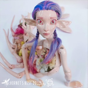 Ceramic BJD mermaid handmade art doll