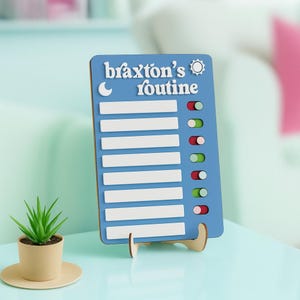 Customized Toddler Routine Chart, Chore Chart for Kids, Sliding Routine Chart, Daily Checklist, Daily Routine Chart, Kids Daily Tasks