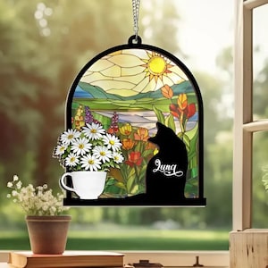 Personalized Dog Loss Sympathy Gift, Custom Dog Memorial Suncatcher, Pet Memorial Gift, Loss of Dog Gift, Dog Remembrance Gift