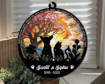 Regalo personalizado de condolencias por la pérdida de un perro, atrapasol conmemorativo personalizado para perros, regalo conmemorativo para mascotas, regalo por la pérdida de un perro, regalo en memoria de un perro