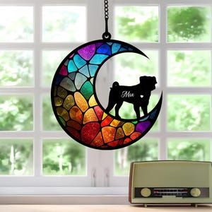 Personalized Dog Loss Sympathy Gift, Custom Dog Memorial Suncatcher, Pet Memorial Gift, Loss of Dog Gift, Dog Remembrance Gift