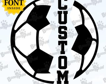 Soccer Ball SVG, Custom Soccer Team Shirt Design (Digital Download)