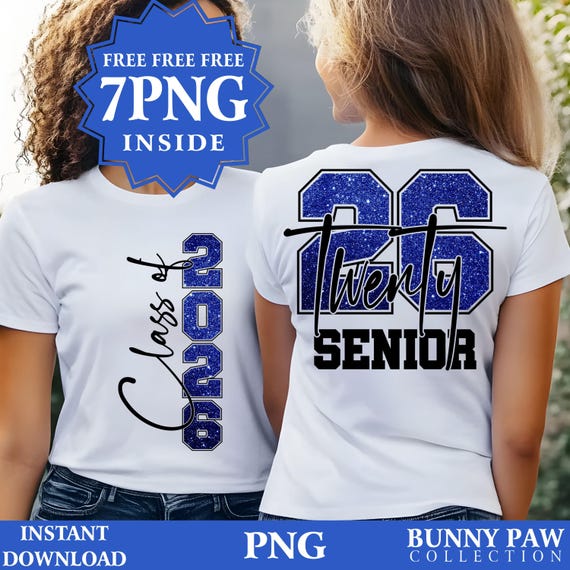 Senior 2026 PNG Bundle, Graduation Cap, Mom Shirt (Digital Download)