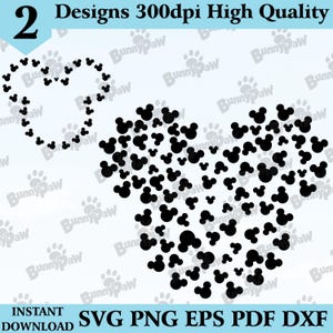 Mickey Mouse SVG, Mickey Mouse Head Svg, Mickey Mouse Clipart, Cutting Files for Cricut Silhouette, Instant Download, Digital File