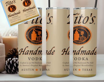 Tito's Vodka Tumbler Wrap Sublimazione PNG (Download digitale)
