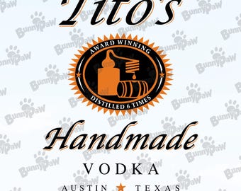 Etichetta Tito's Vodka SVG / Vettore personalizzato, file di taglio Cricut (download digitale)