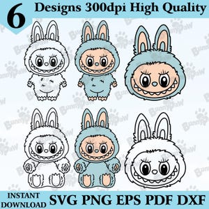 Labubu Bundle Png, Labubu Png, Labubu Designs Png Bundle, Labubu Character Designs, Labubu Sublimation, Digital Download