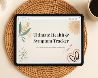 Symptom Tracker Printable PDF – Daily and Weekly Health Log for Chronic Illness – GoodNotes and iPad Compatible