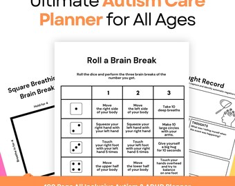 Autism Care Planner, 100-Page Editable Digital Binder for All Ages