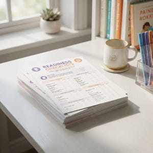 Autism Potty Training Bundle, 11-Page Digital Guide with 12 Visual Routine Cards shown in an AI-generated listing photo