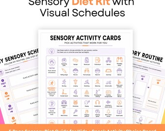 Sensory Diet Toolbox for Kids, Autism & ADHD Visual Schedules, Choice Boards PDF