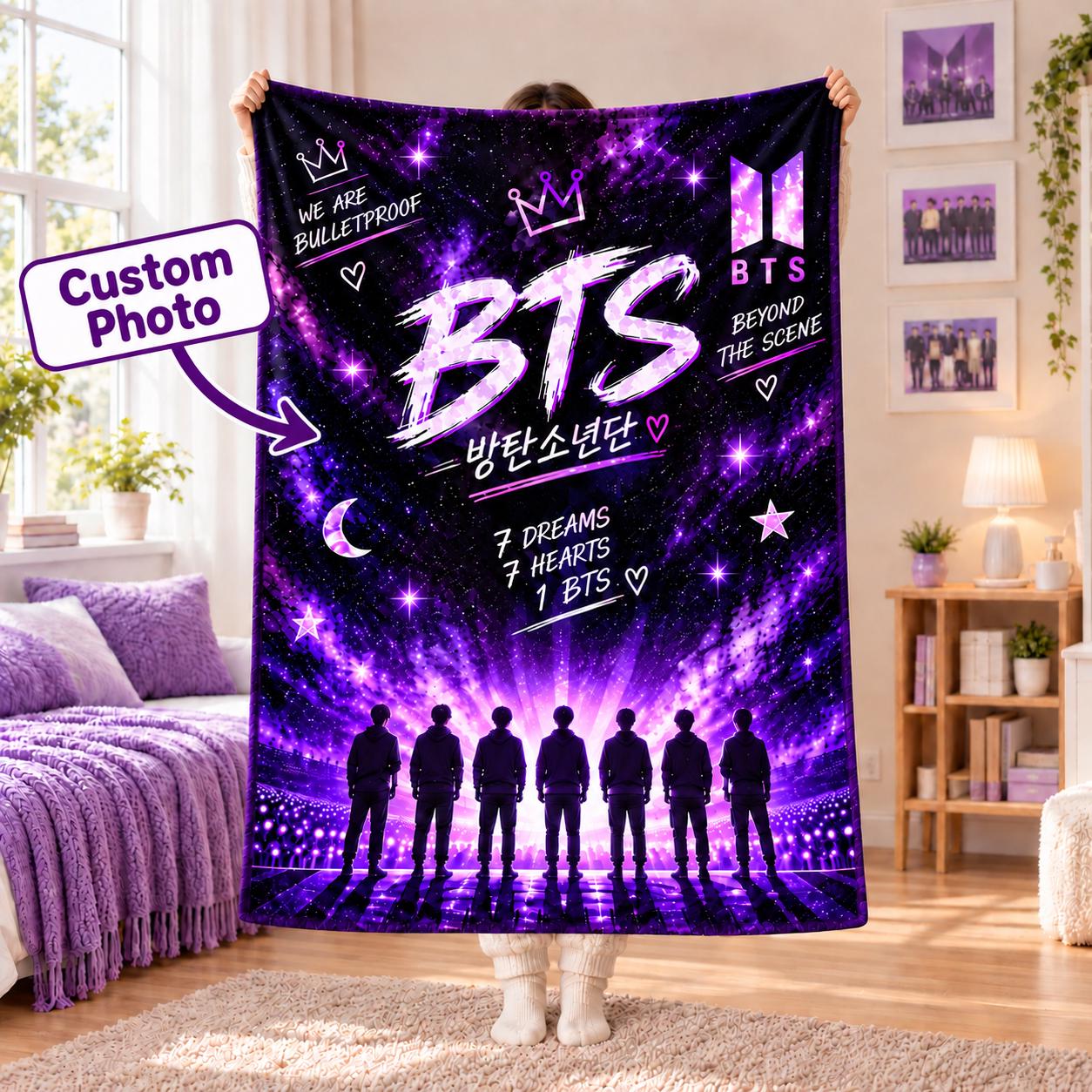 テヒョン  ブランケット　BTS 毛布 Bts Blankets - Etsy