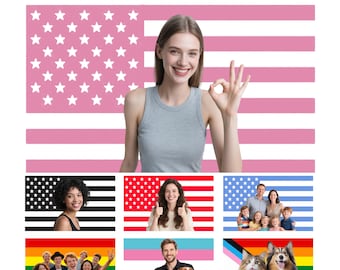 Custom American Flag with Your Photo-Personalized Image Tapestry Wall Decoration for Dormitories, Birthday Gift Patriotic Custom Flag Photo