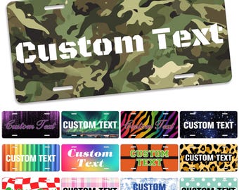 Custom License Plate Personalized Front Car Plate Personalized Aluminum Vanity License Plate Custom Car Tags, Choose Color & Text