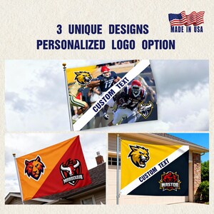 Personalized House Divided NFL Custom Any Split Team Custom House Divided Flag, College Football Flag Any Combination Schools Sports Flag