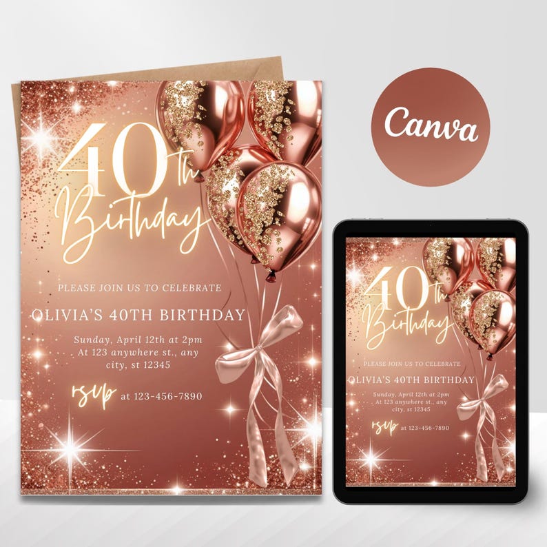 Forty Birthday Invitation