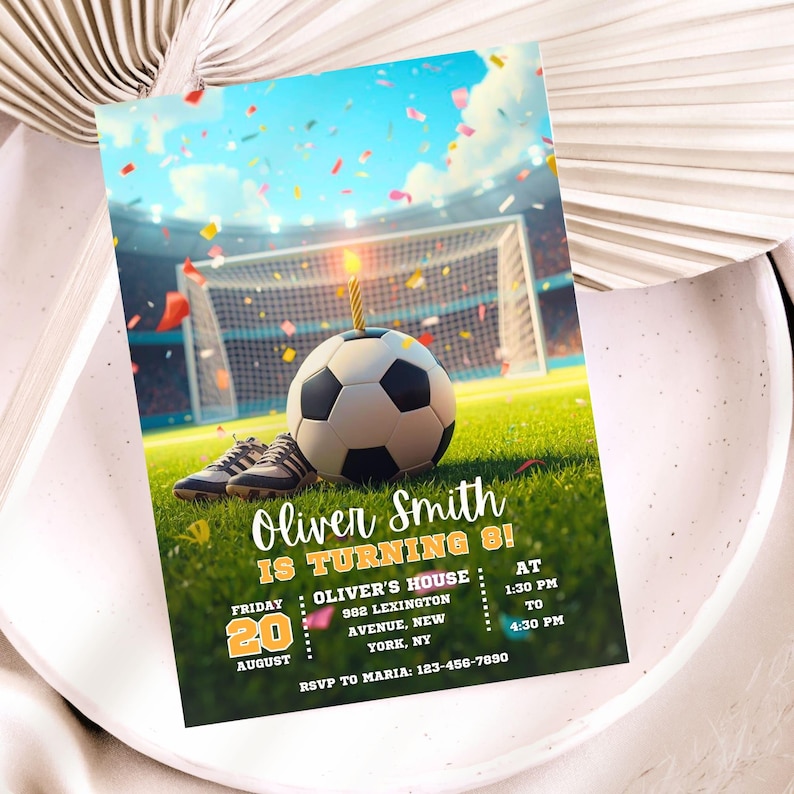 Soccer Birthday Invitation