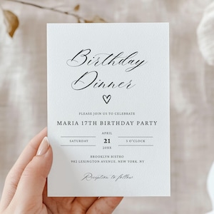 Birthday Dinner Invitation
