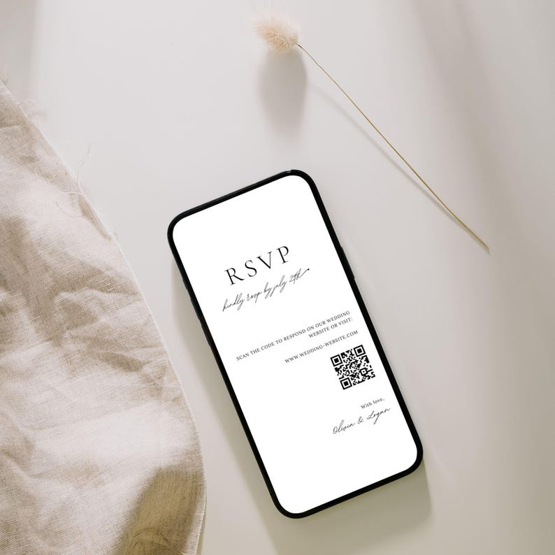Minimalist Electronic Wedding Invitation