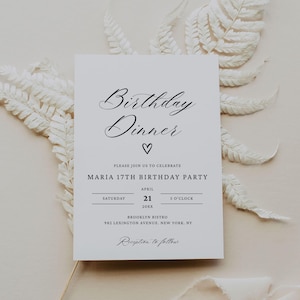 Birthday Dinner Invitation