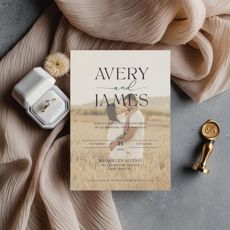 Minimalist Wedding Invitation Template