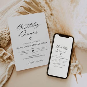 Birthday Dinner Invitation