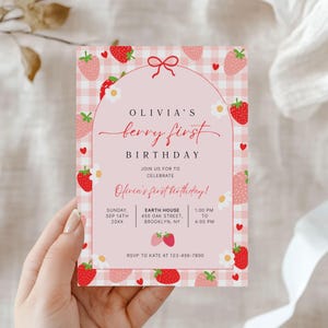 Berry First Birthday Invitation