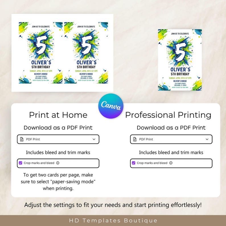 Home Printing or Professional Printing